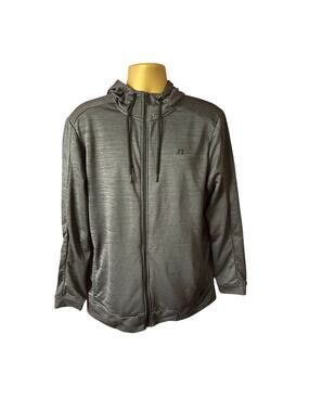 Russel Athletic Men's Gray Zip Up Hoodie - Large